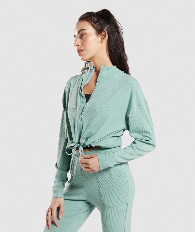 Gymshark Duraklama Fermuarlı Ceket Maya Mavisi