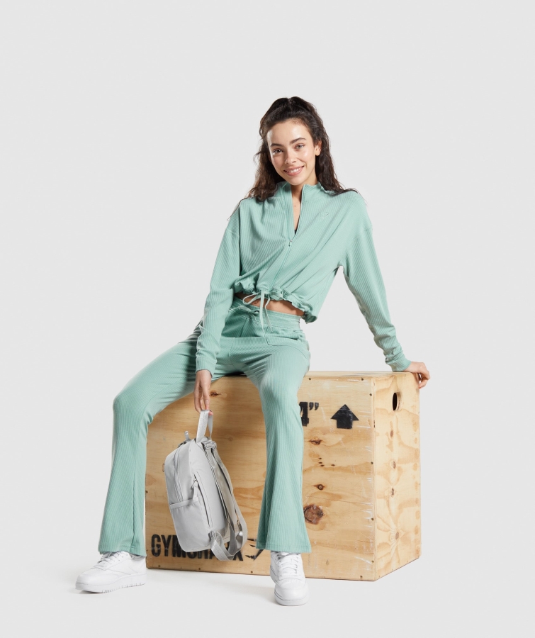 Gymshark Duraklama Fermuarlı Ceket Maya Mavisi