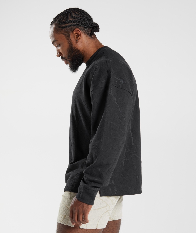 Gymshark Güç Ekibi Siyah Baskı