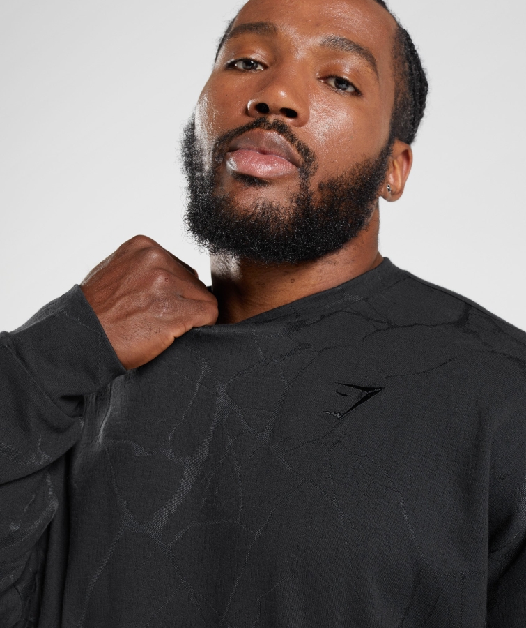 Gymshark Güç Ekibi Siyah Baskı