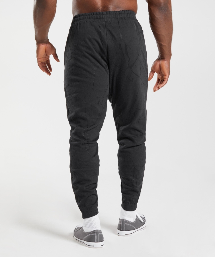 Gymshark Güç Joggers Siyah Baskı