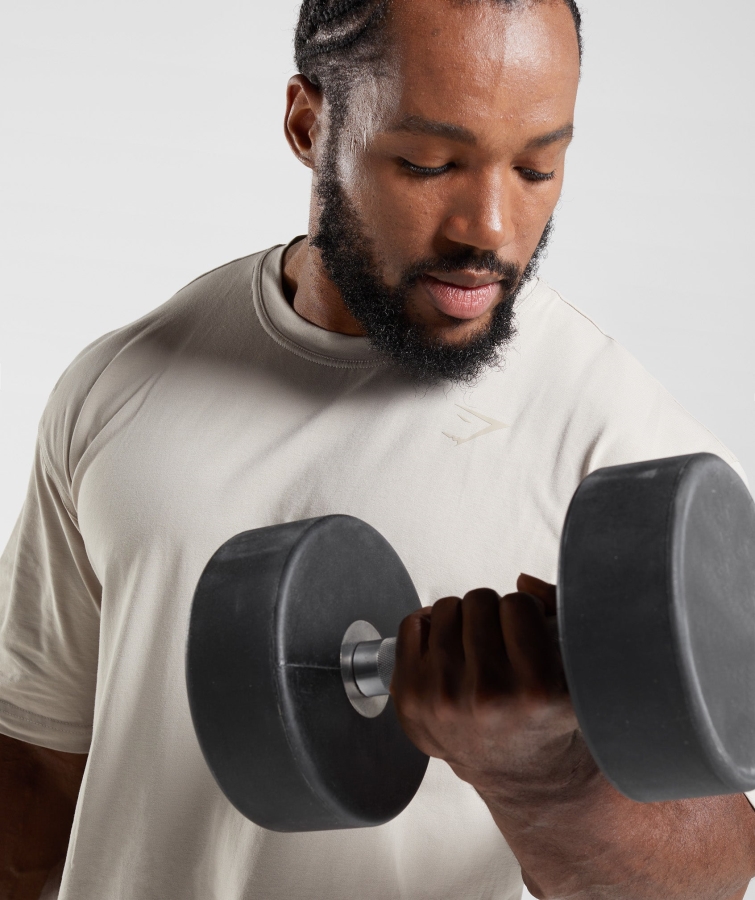 Gymshark Güç T-shirt çakıl Grisi