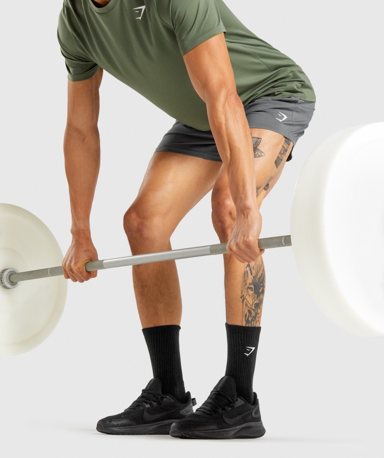 Gymshark Premium Işlemeli Mürettebat çorabı 1pk Siyah