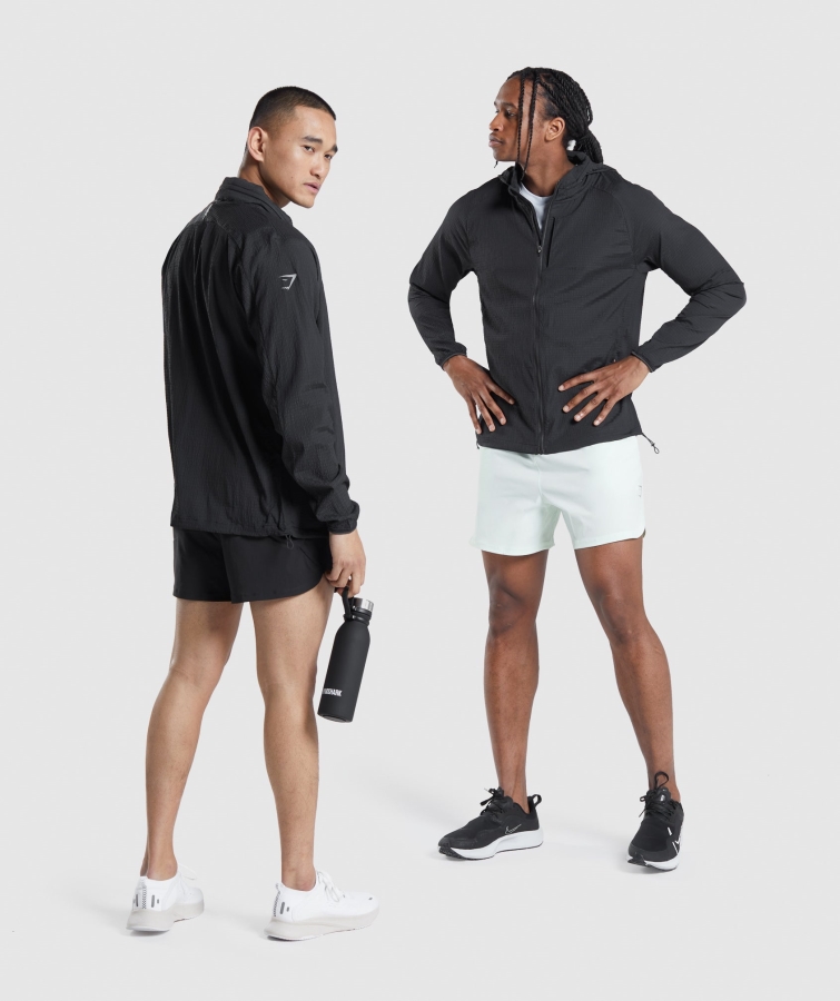 Gymshark Hız Gelişmek Rüzgarlık Siyah