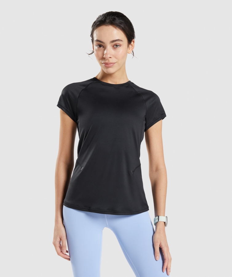 Gymshark Hızlı Tişört Siyah
