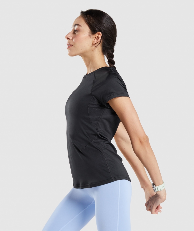 Gymshark Hızlı Tişört Siyah