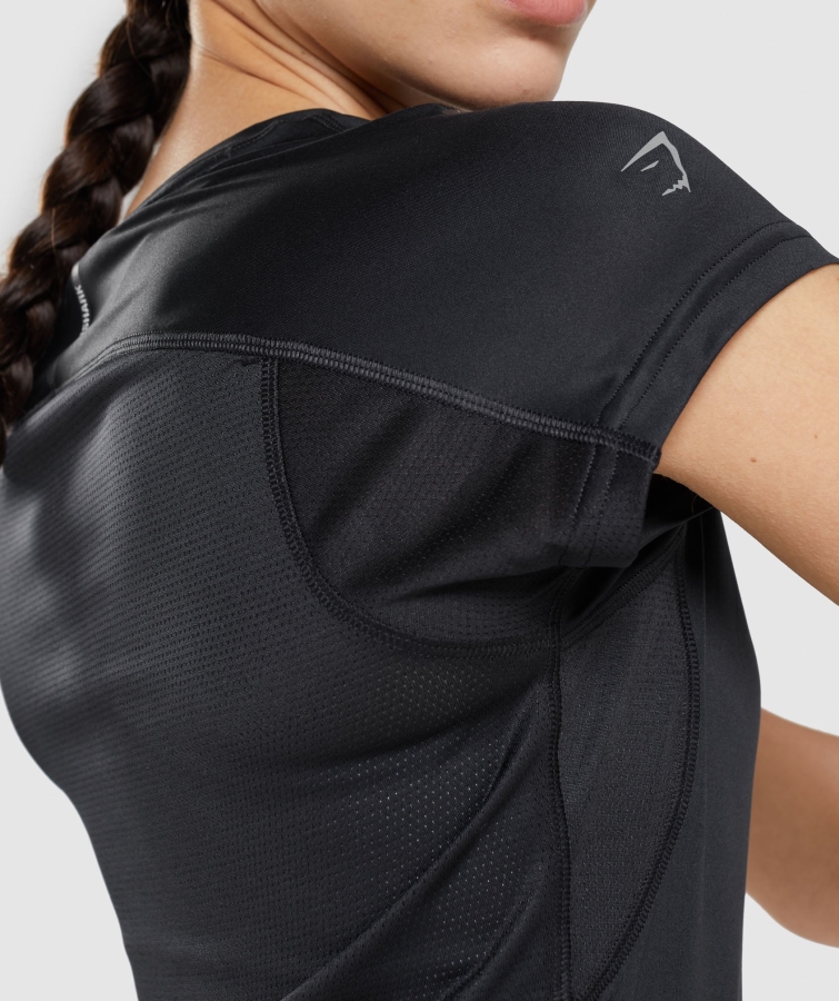 Gymshark Hızlı Tişört Siyah