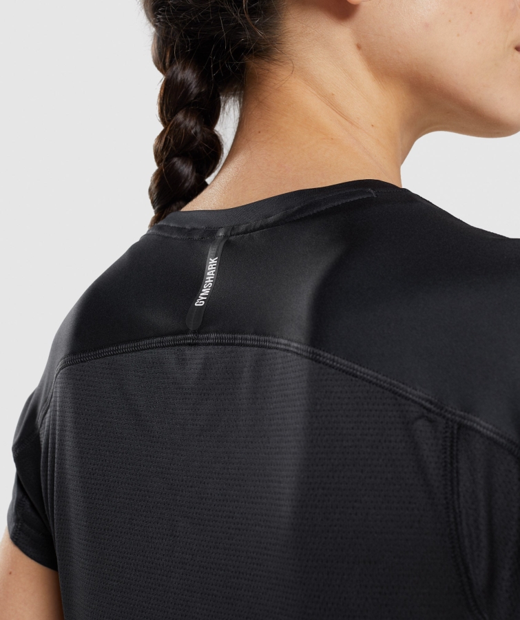 Gymshark Hızlı Tişört Siyah