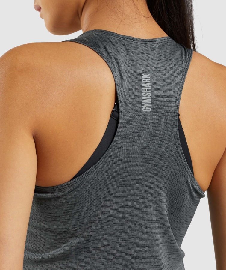 Gymshark Hız Tankı Siyah-kömür Marn
