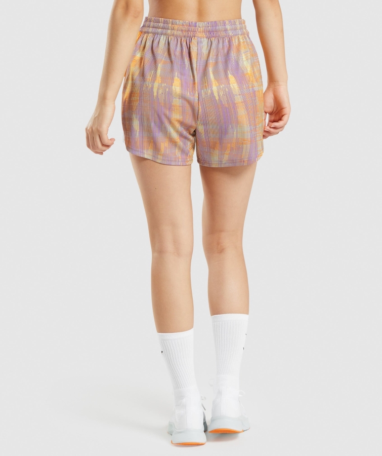 Gymshark Spor Gevşek şort Turuncu Baskı