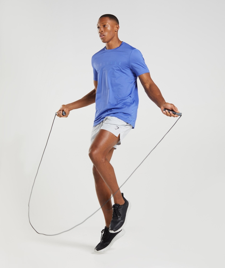 Gymshark Spor şerit T-shirt Mahkeme Mavi