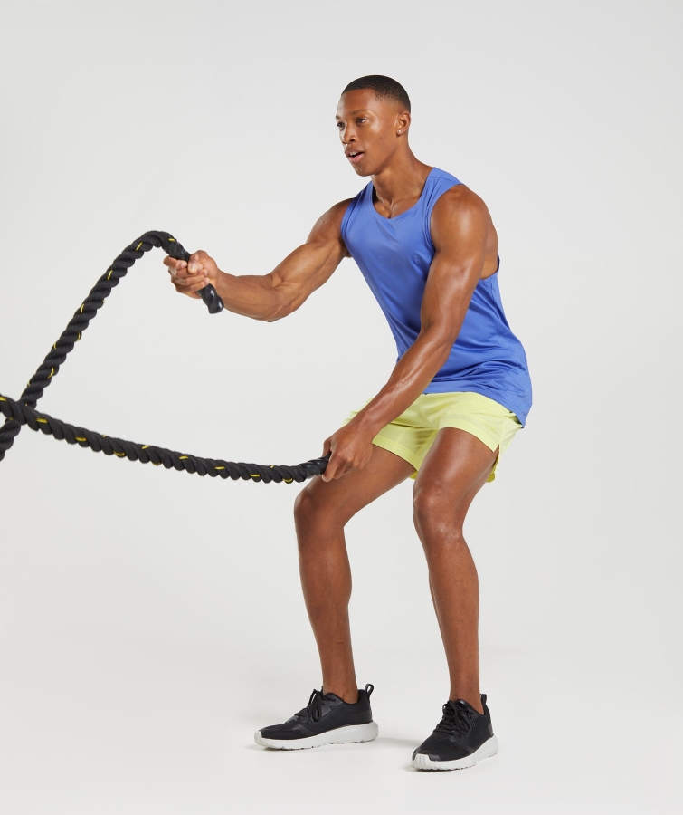 Gymshark Spor şerit Tank Mahkeme Mavi