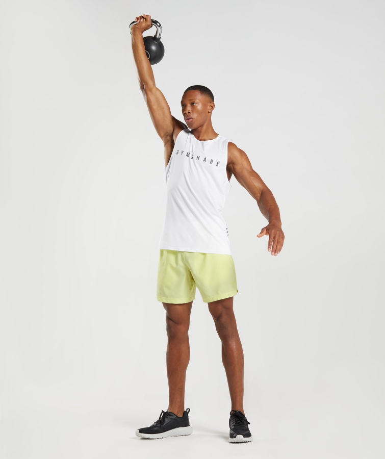 Gymshark Spor şerit Tank Beyaz