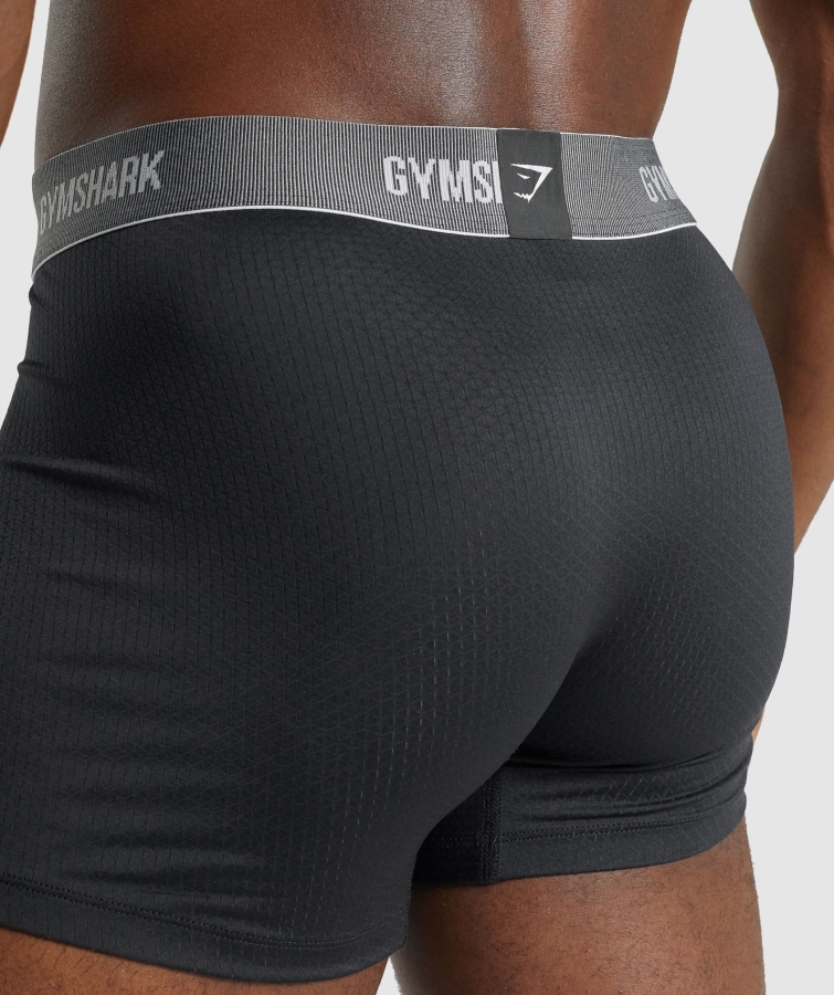 Gymshark Spor Teknolojisi Boksörler 2pk Siyah