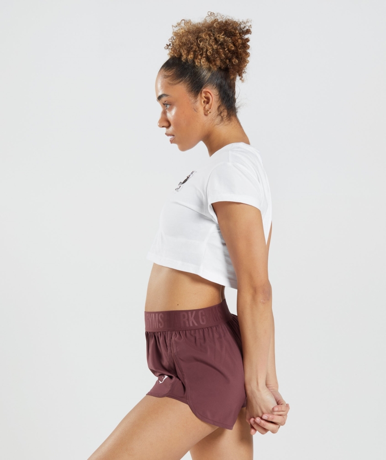 Gymshark çıkartma Paketi Kırpma Tee Beyaz