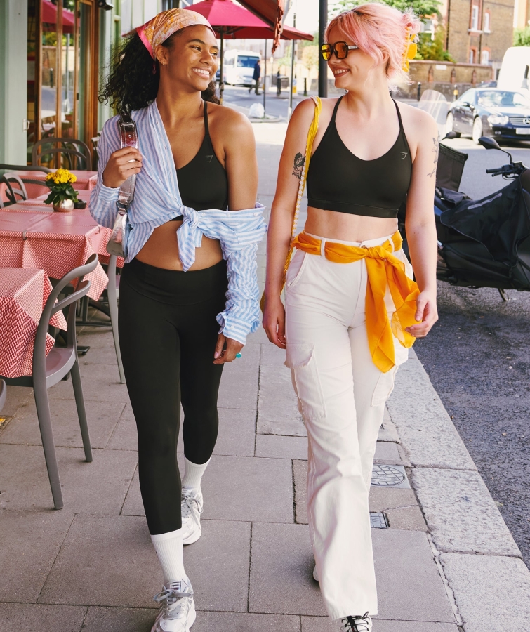 Gymshark Stüdyo 7/8 Tozluk Siyah