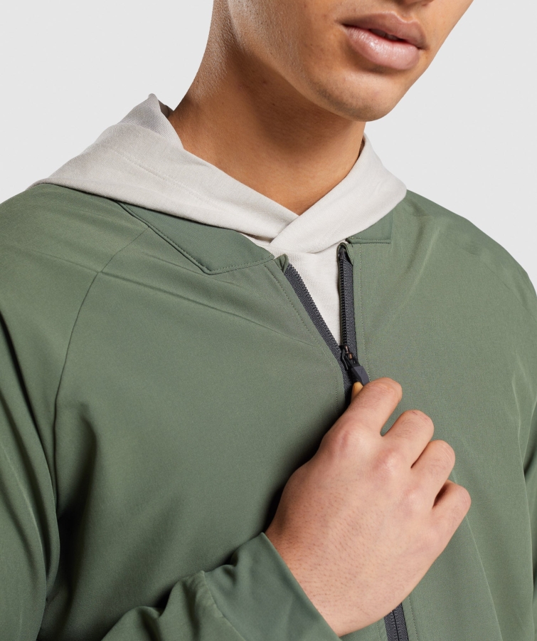 Gymshark Stüdyo Ceketi çekirdek Zeytin