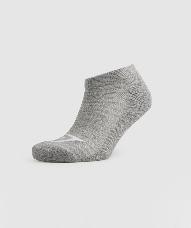 Gymshark Eğitmen çorabı 3pk Beyaz-açık Gri Marn-siyah