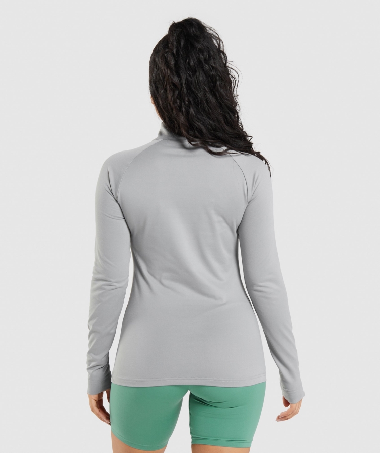 Gymshark Eğitim 1/4 Zip Dumanlı Gri