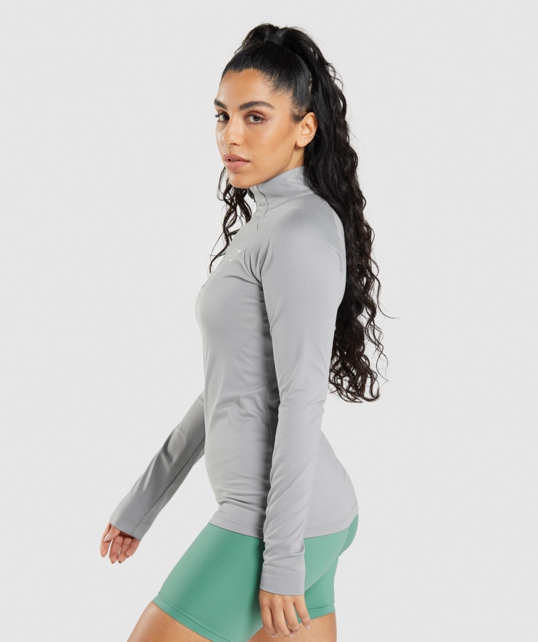 Gymshark Eğitim 1/4 Zip Dumanlı Gri