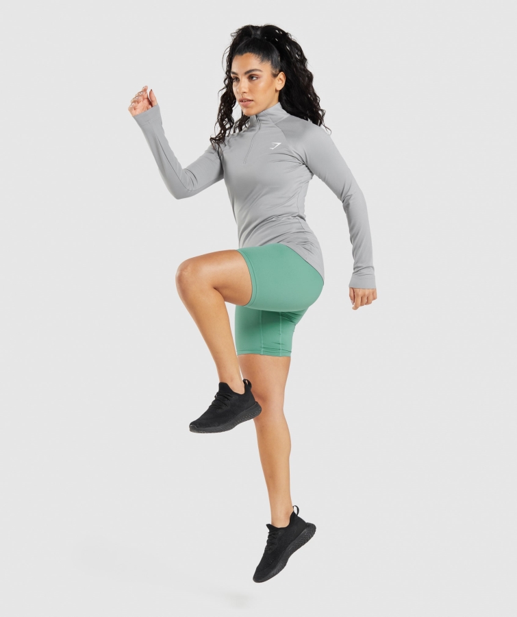 Gymshark Eğitim 1/4 Zip Dumanlı Gri