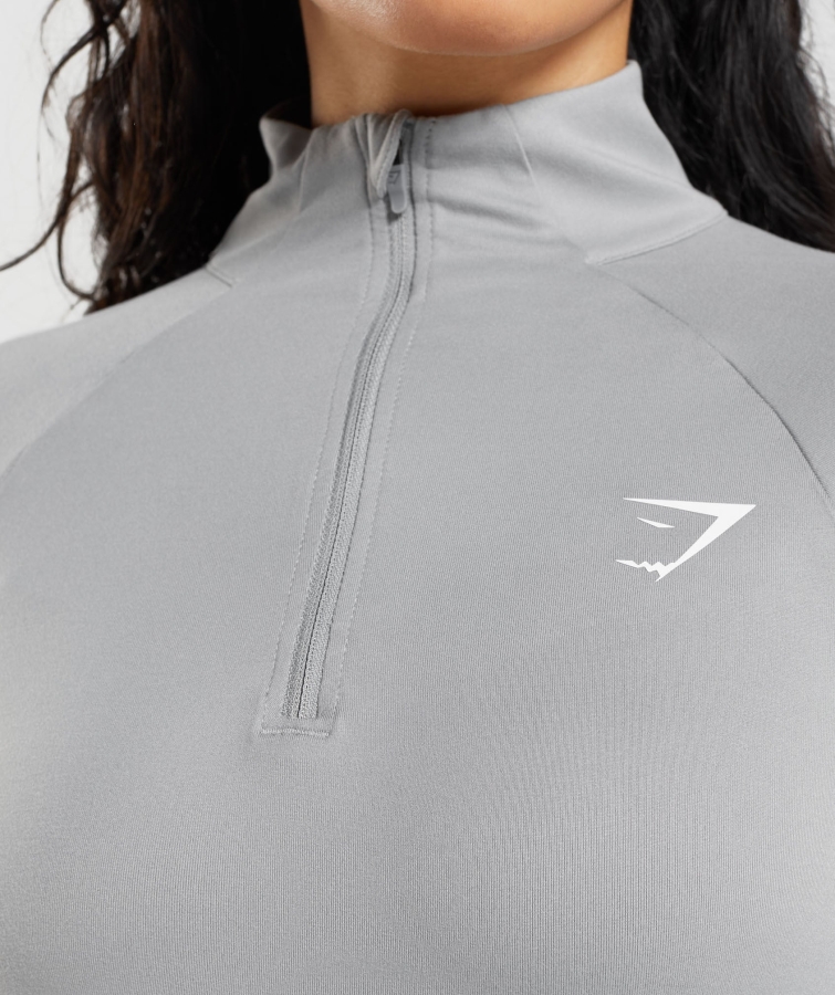 Gymshark Eğitim 1/4 Zip Dumanlı Gri