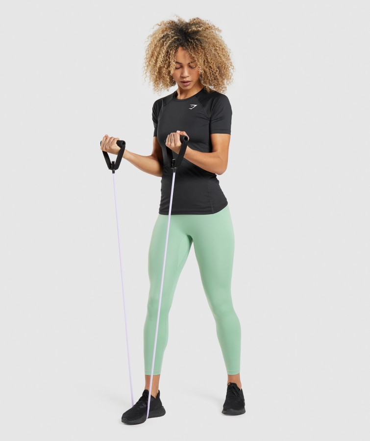 Gymshark Eğitim Baselayer T-shirt Siyah