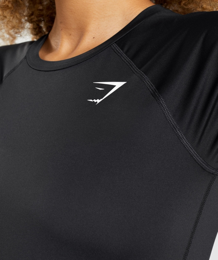 Gymshark Eğitim Baselayer T-shirt Siyah