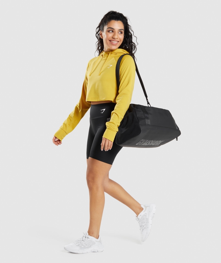 Gymshark Eğitimi Kırpılmış Kapüşonlu Madalyon Sarı