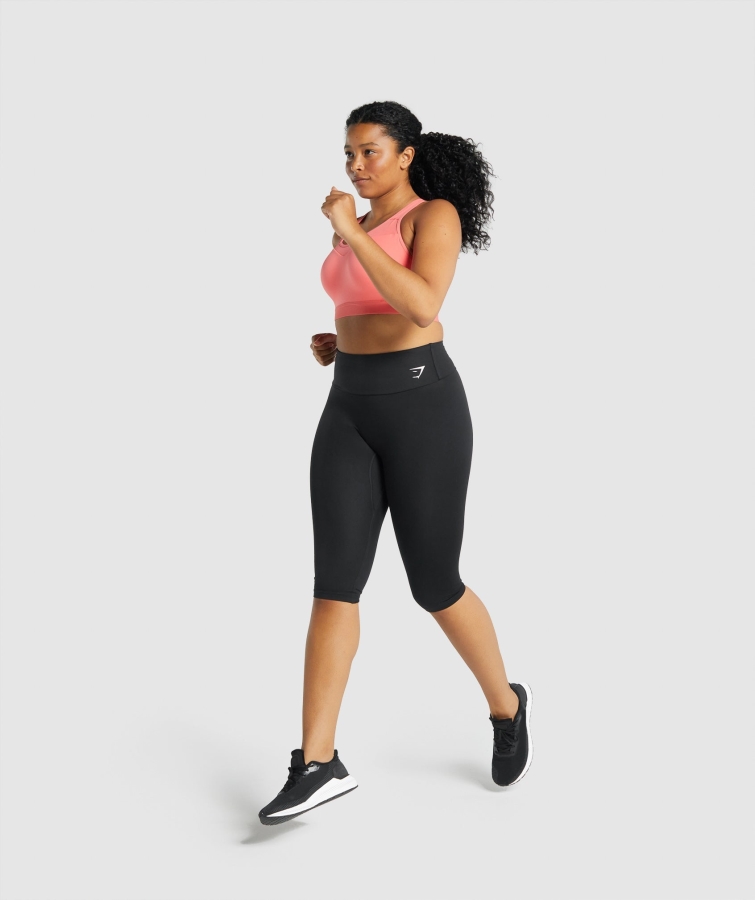 Gymshark Eğitim Kırpılmış Tozluk Siyah