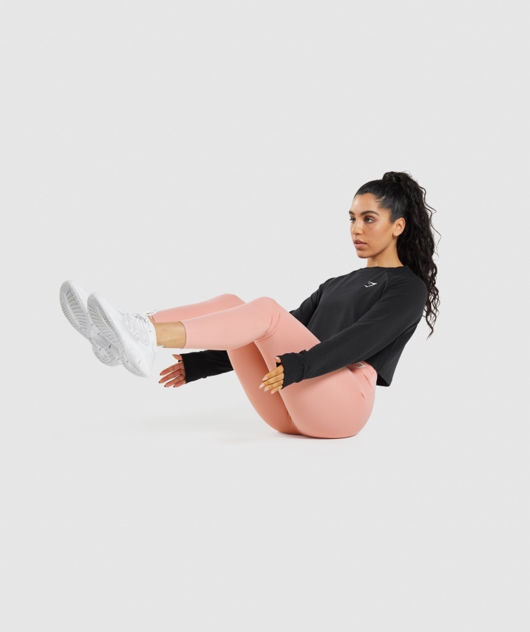 Gymshark Eğitimi Kırpılmış Kazak Siyah