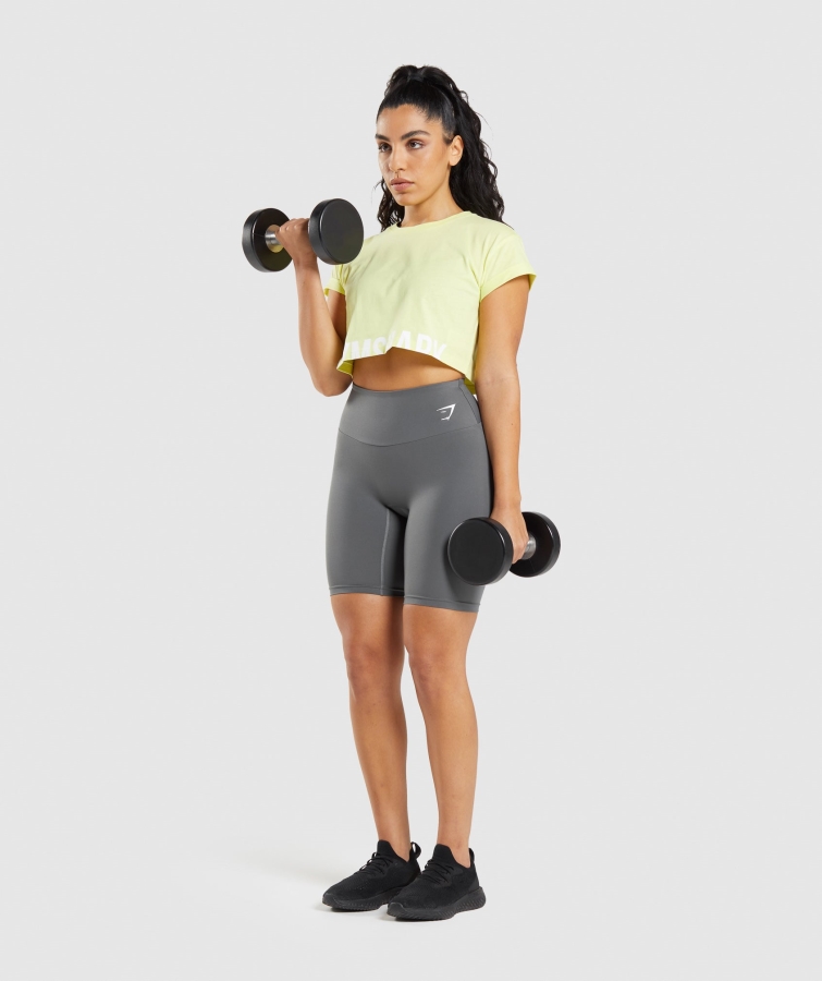 Gymshark Eğitim Bisiklet şortu Kömür Grisi