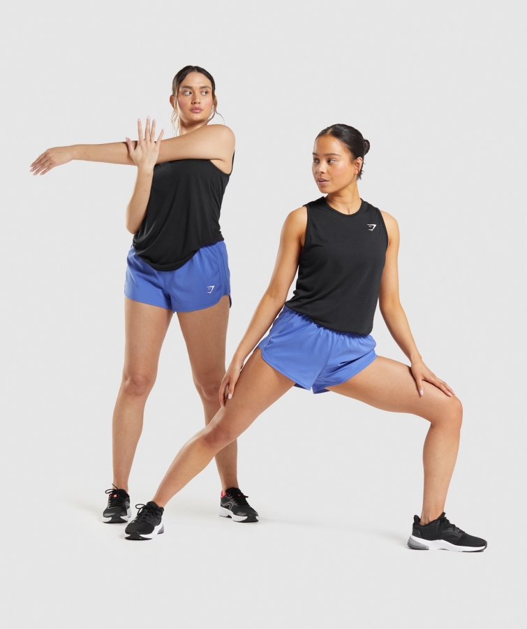 Gymshark Eğitimi Açılan Kol Tankı Siyah