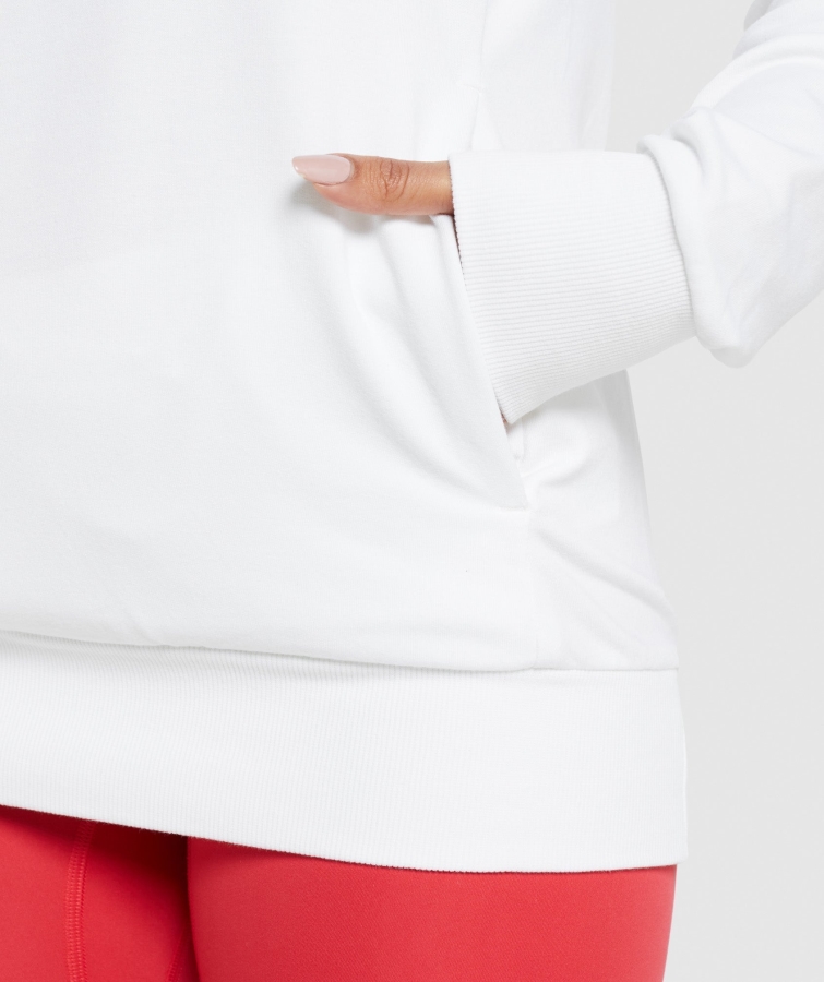 Gymshark Eğitim Kapşonlu Beyaz