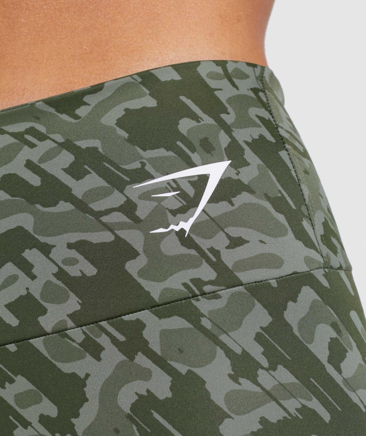 Gymshark Eğitim Tozlukları Yeşil Baskı