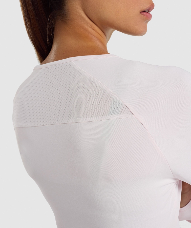 Gymshark Eğitim Uzun Kollu Kırpma üst Krem