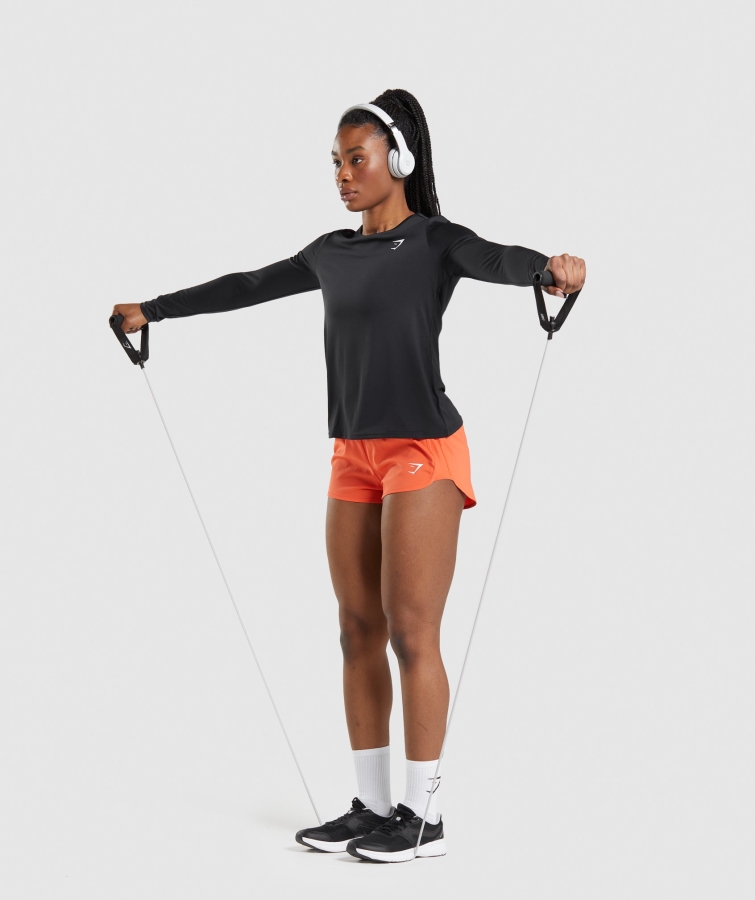 Gymshark Eğitim Uzun Kollu üst Siyah