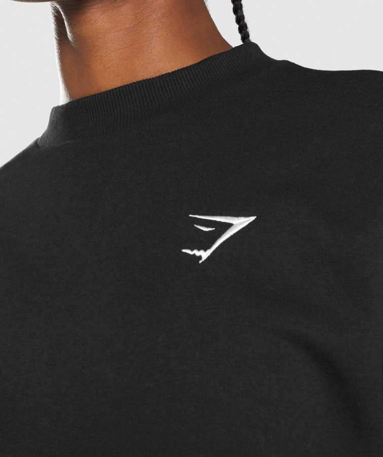 Gymshark Eğitim Büyük Boy Sweatshirt Siyah