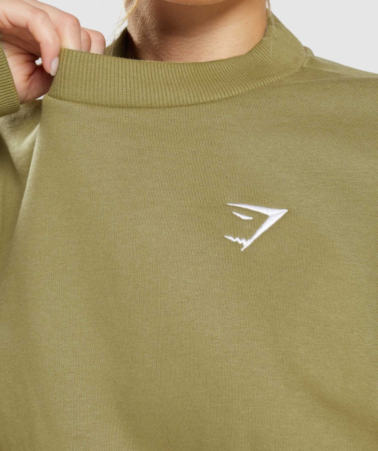 Gymshark Eğitim Büyük Boy Sweatshirt Griffin Yeşili