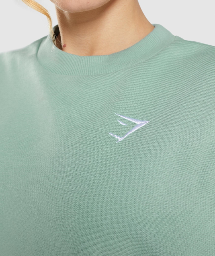 Gymshark Antrenman Büyük Beden Sweatshirt Maya Mavisi