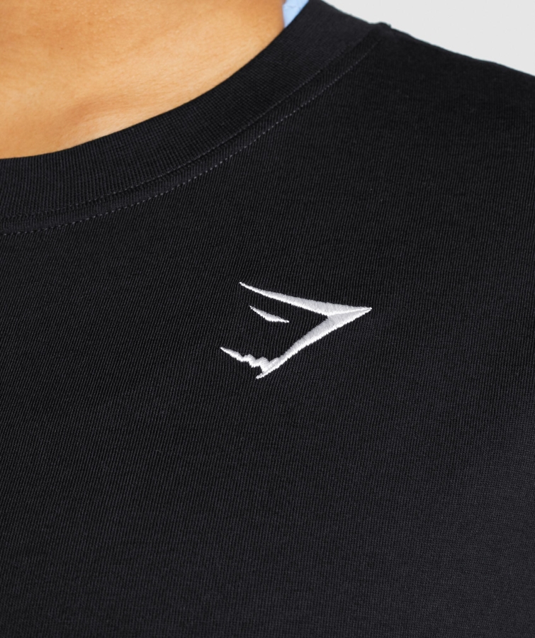 Gymshark Eğitim Büyük Boy Tişört Siyah