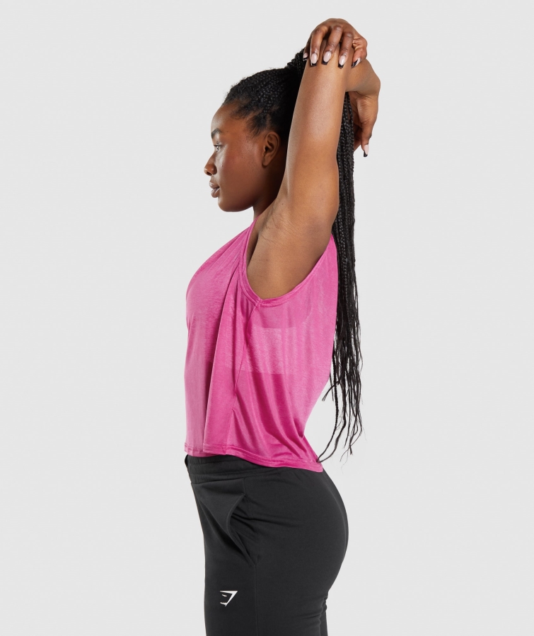Gymshark Eğitim Büyük Boy Tank Ejderha Pembe