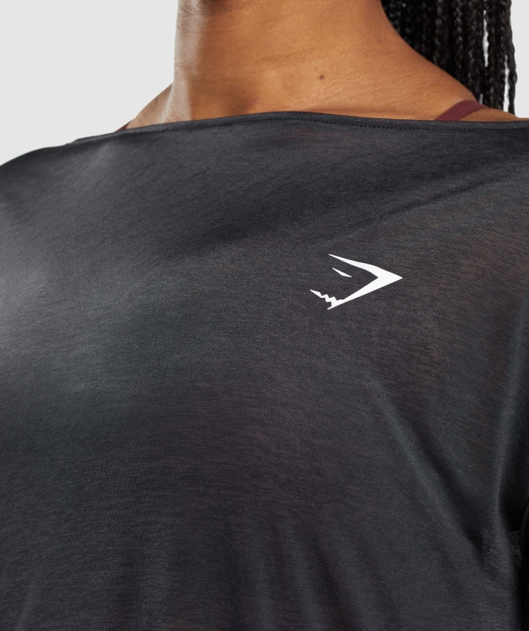 Gymshark Eğitim Büyük Boy Top Siyah