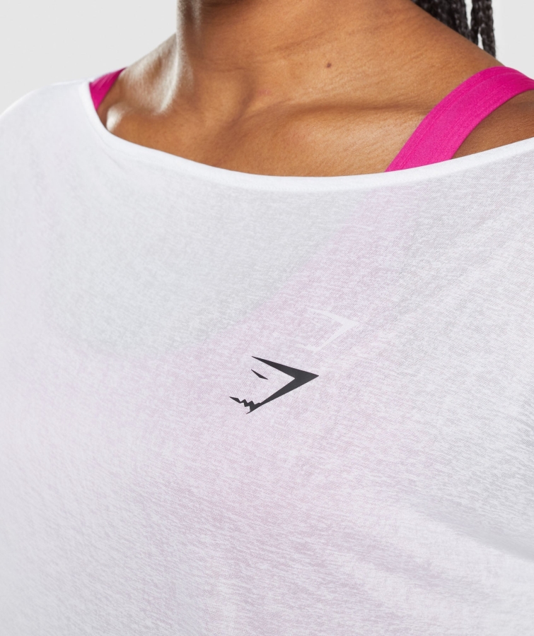 Gymshark Eğitim Büyük Boy Top Beyaz