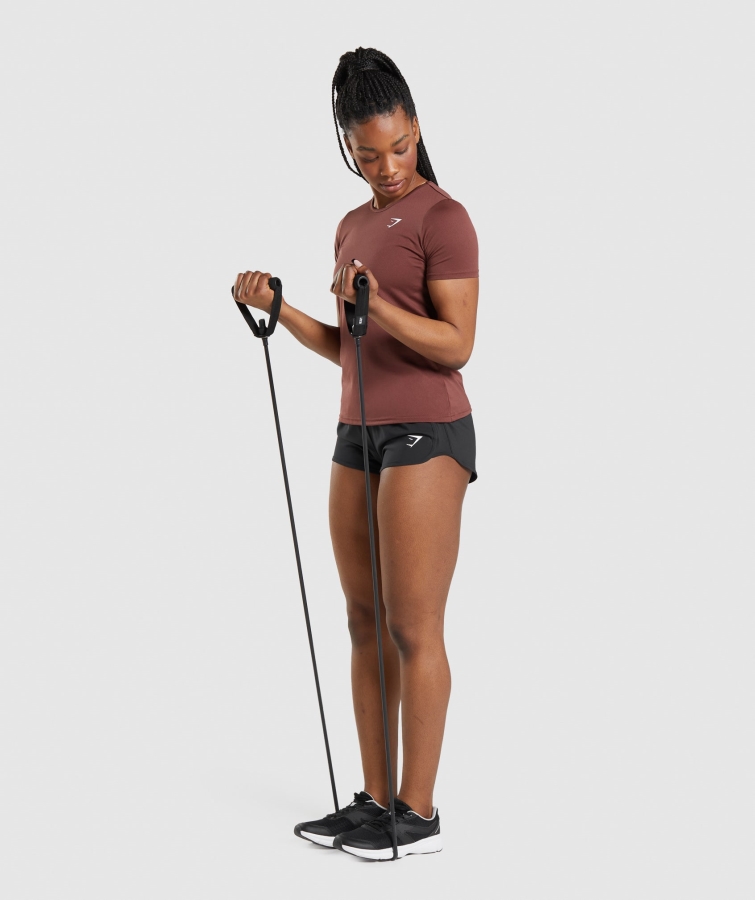 Gymshark Eğitim Tişörtü Kiraz Kahvesi