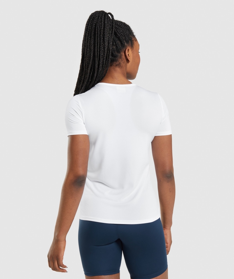Gymshark Eğitim Tişörtü Beyaz