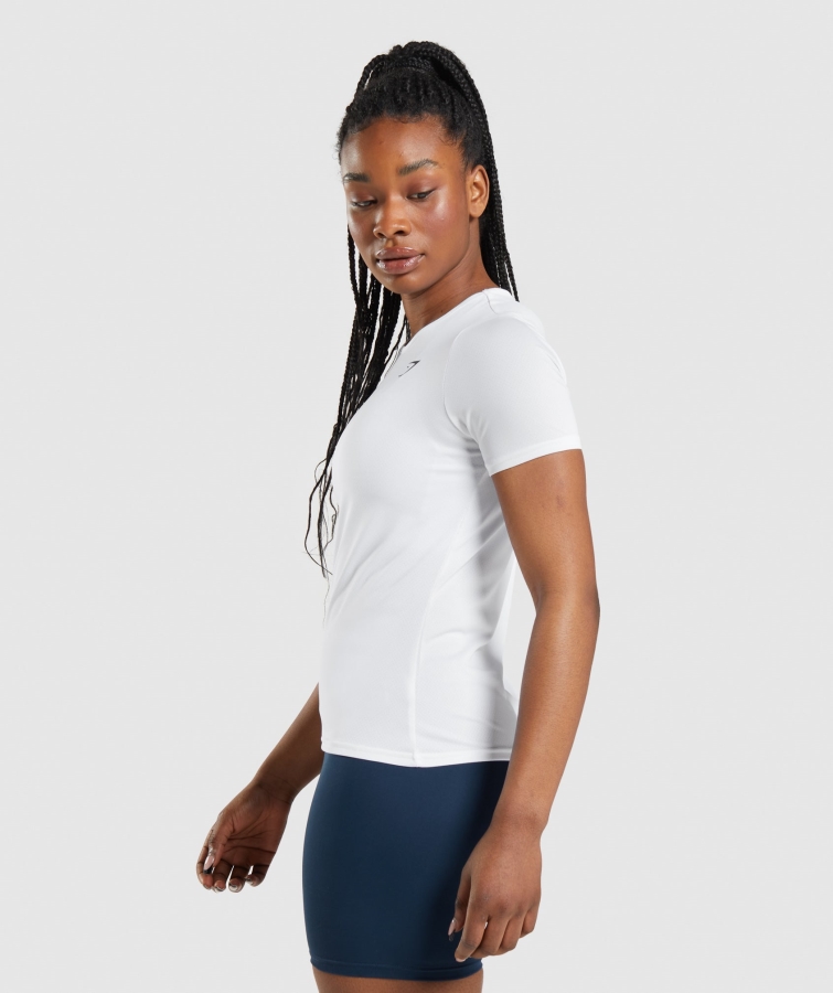Gymshark Eğitim Tişörtü Beyaz