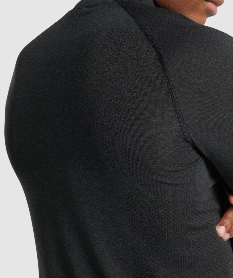 Gymshark Vital Light 1/4 Fermuarlı Siyah Marn