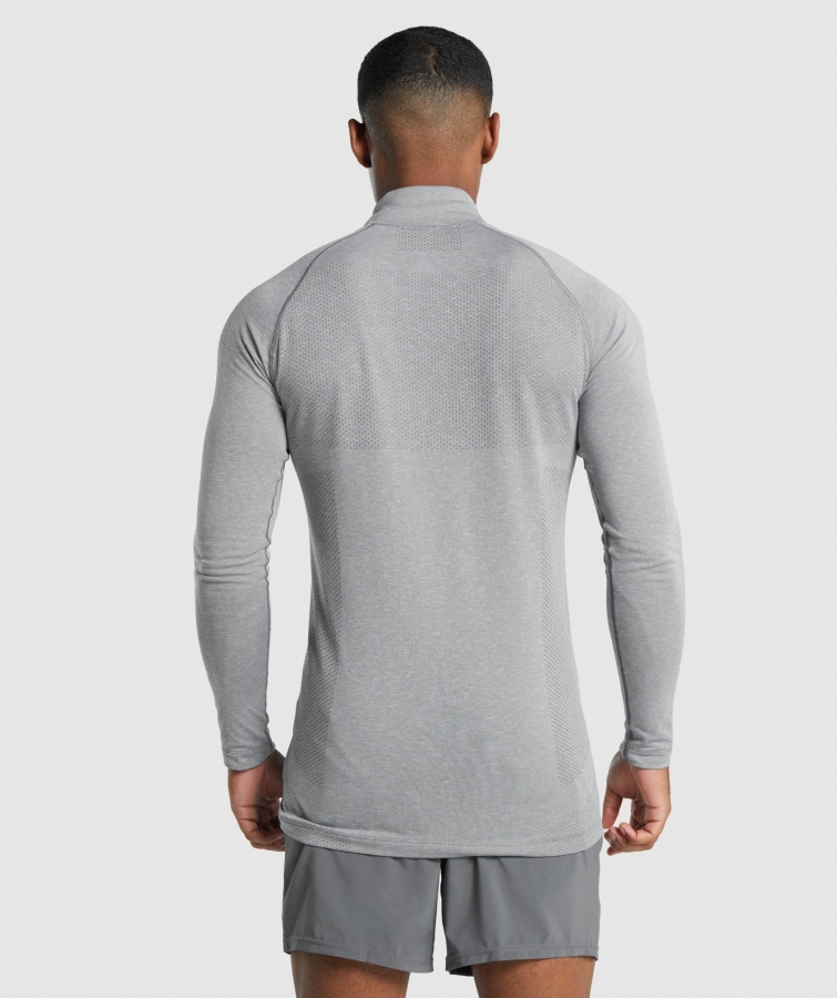 Gymshark Vital Light 1/4 Fermuarlı Kömür Marn