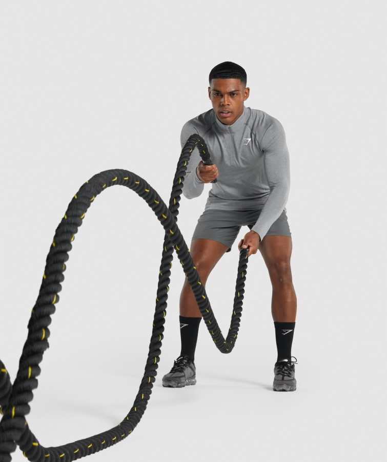 Gymshark Vital Light 1/4 Fermuarlı Kömür Marn